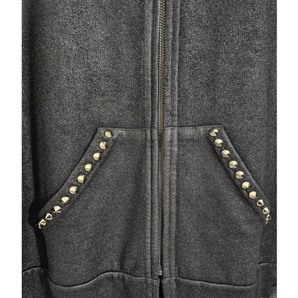 Studded Soul Girl's Sparkly Gray Hoodie - Picture 6 of 7